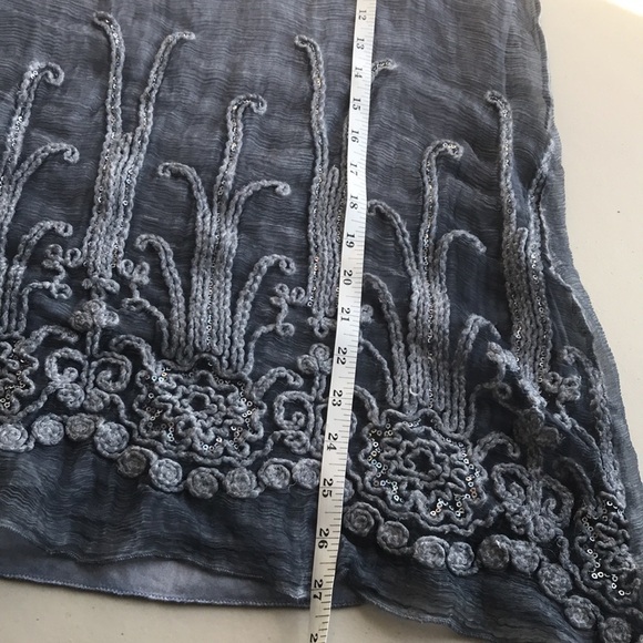 SOFT Surroundings Silk Romance Top sleeveless tunic size XS oversized grey - Picture 9 of 11